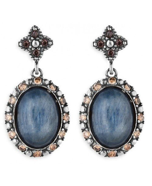 Oval-Shaped Kyanite Earrings