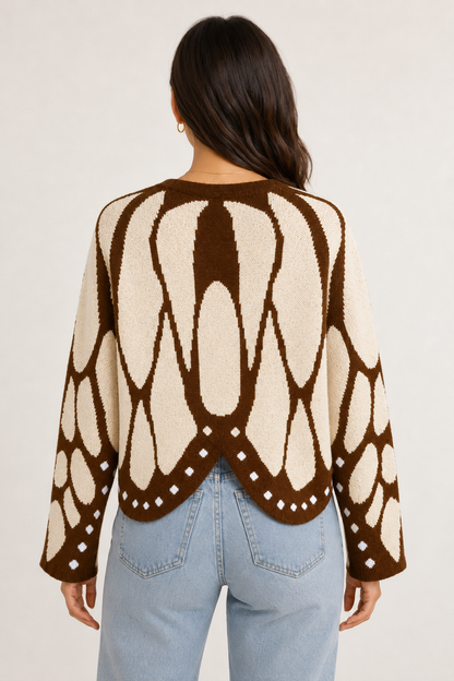 Monarch Butterfly Wing Knit Cardigan
