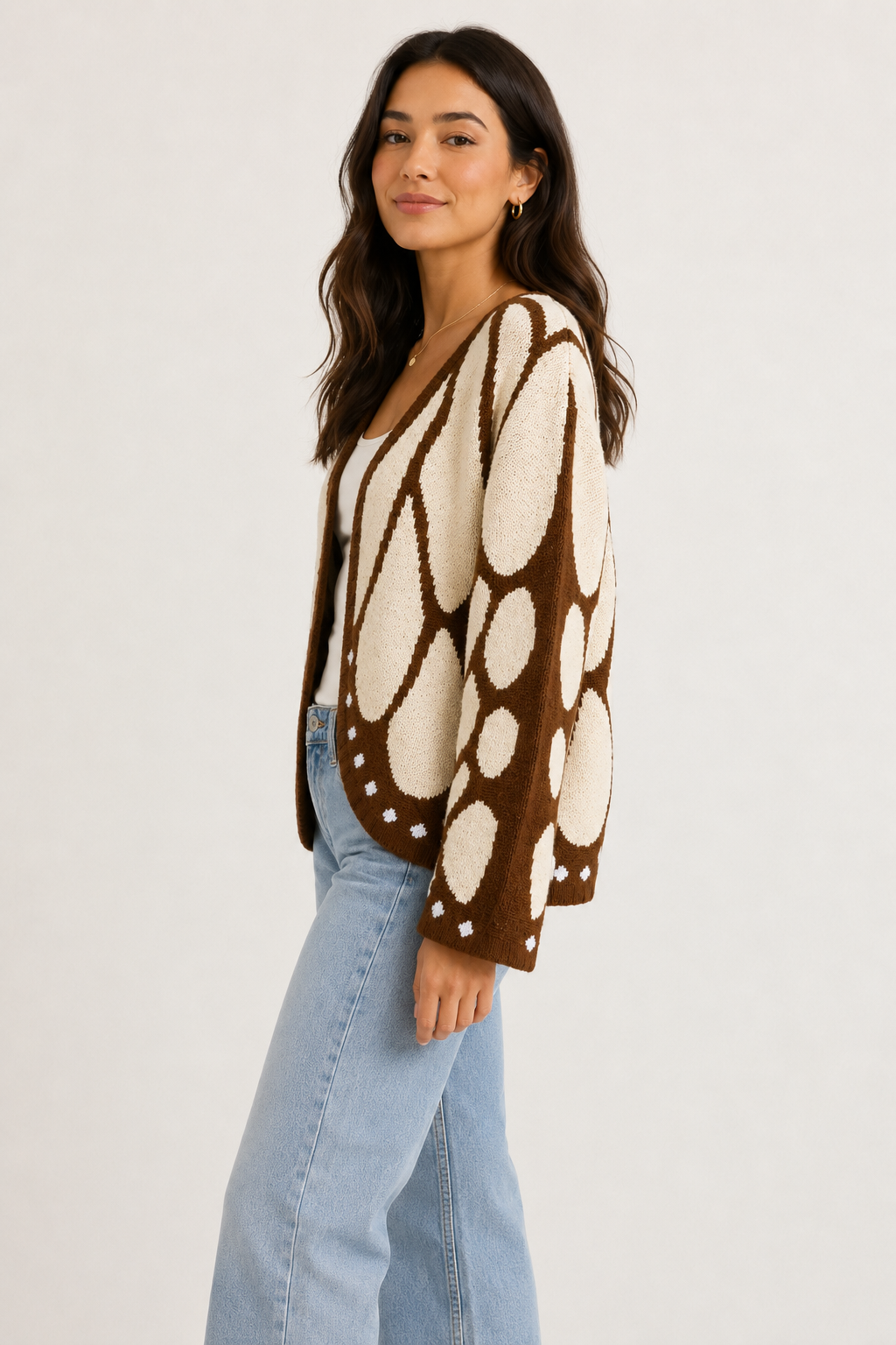 Monarch Butterfly Wing Knit Cardigan